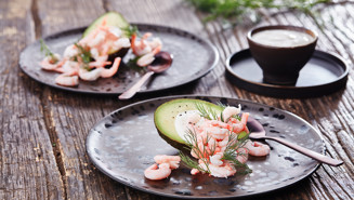 Avocado med rejer