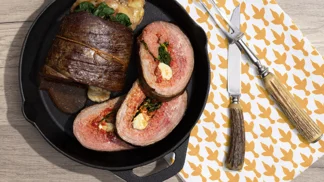 Havarti Spinach Stuffed Flank Steak