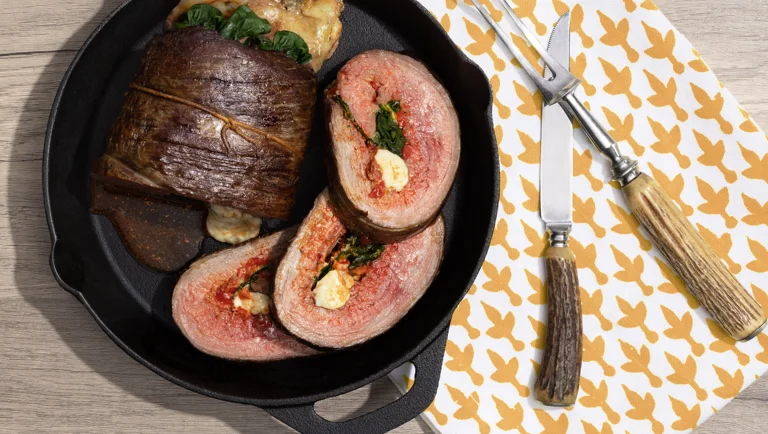 Havarti Spinach Stuffed Flank Steak