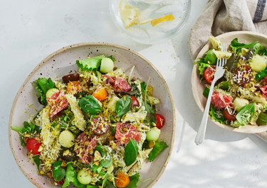 Pastasallad med pestosmak