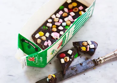 Chokladbräck i mjölkpaket
