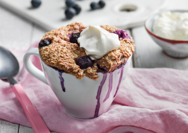 Blueberry mug cake