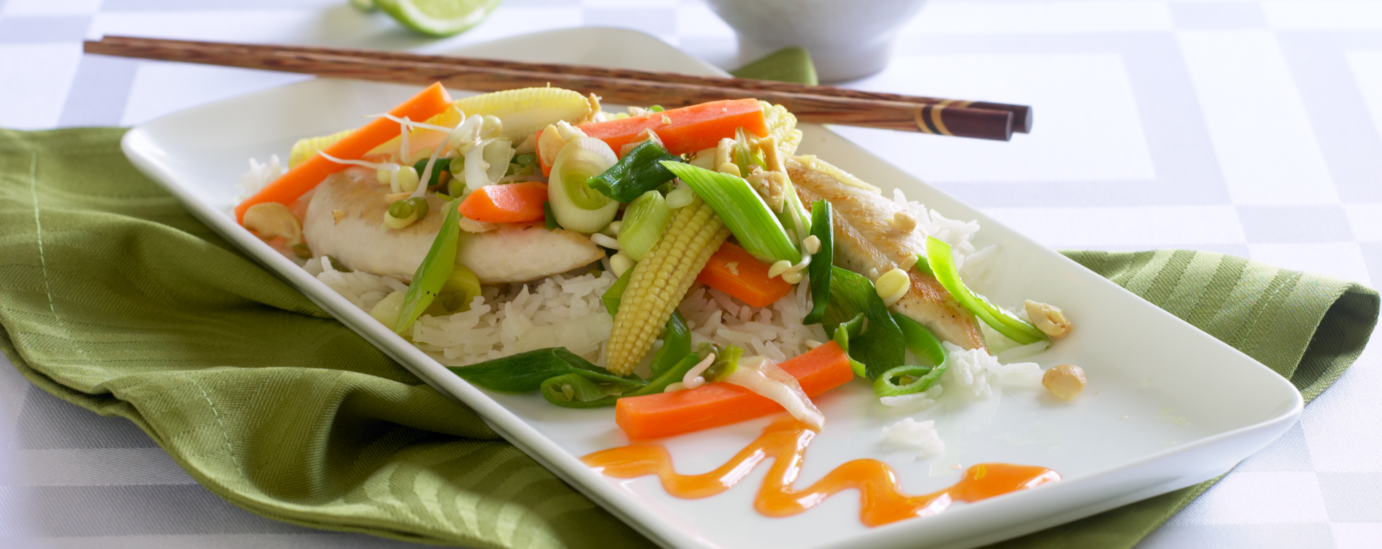 Wok med kylling og kokosmælk