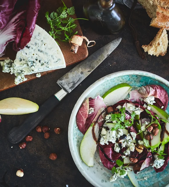 Radicchio with pears and Blue cheese