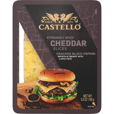 Castello® BLACK PEPPER CHEDDAR CHEESE SLICES