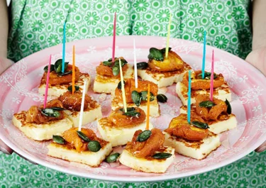 Grill cheese med honung och aprikos