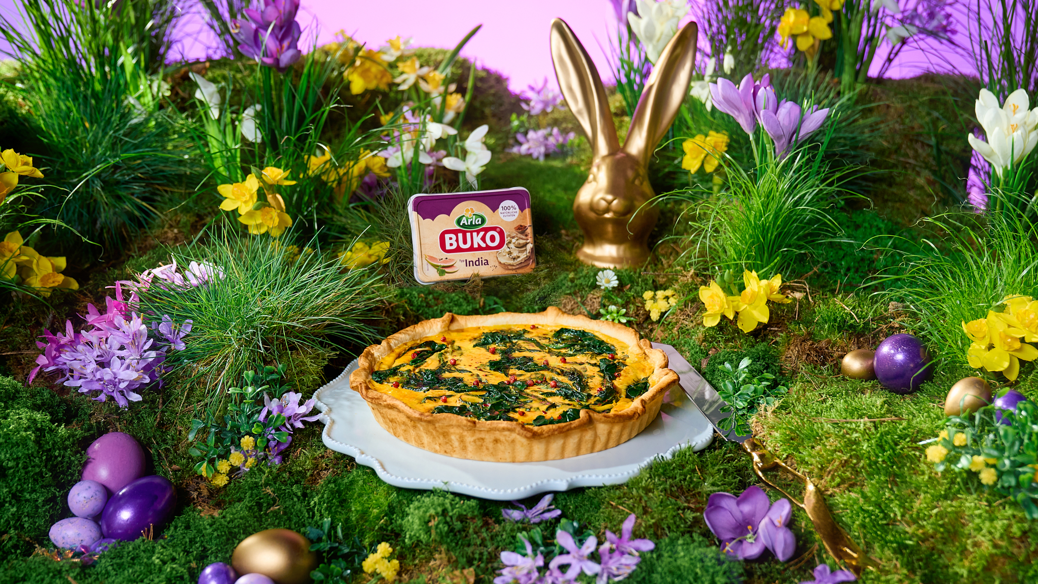 Süßkartoffel Quiche mit Arla Buko® Typ India