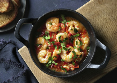 Heta räkor med chili och vitlök