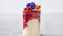 Smoothie met banaan en framboos zonder lactose