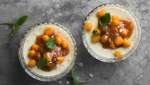 Höstpannacotta med tre olika toppingar