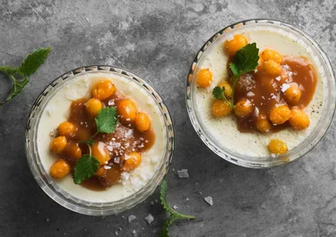 Höstpannacotta med tre olika toppingar