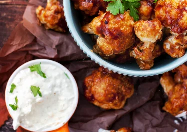 Barbecue cauliflower wings