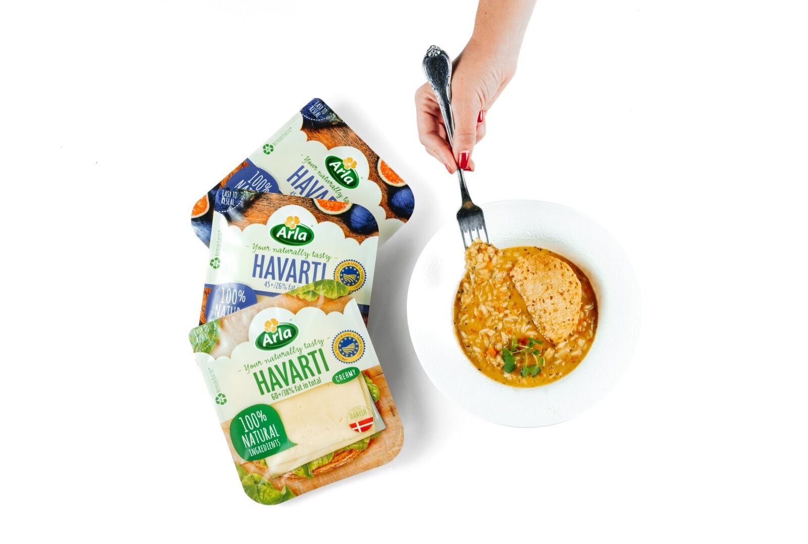 Risotto de calabaza cremoso con queso Arla Havarti