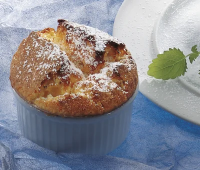 Soufflé mit Ananas Frischkäsering