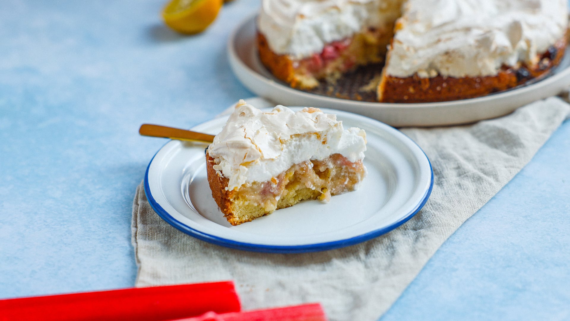 Rabarber-meringuetaart