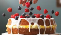 Saftige Zitronentorte mit Buttercremefüllung