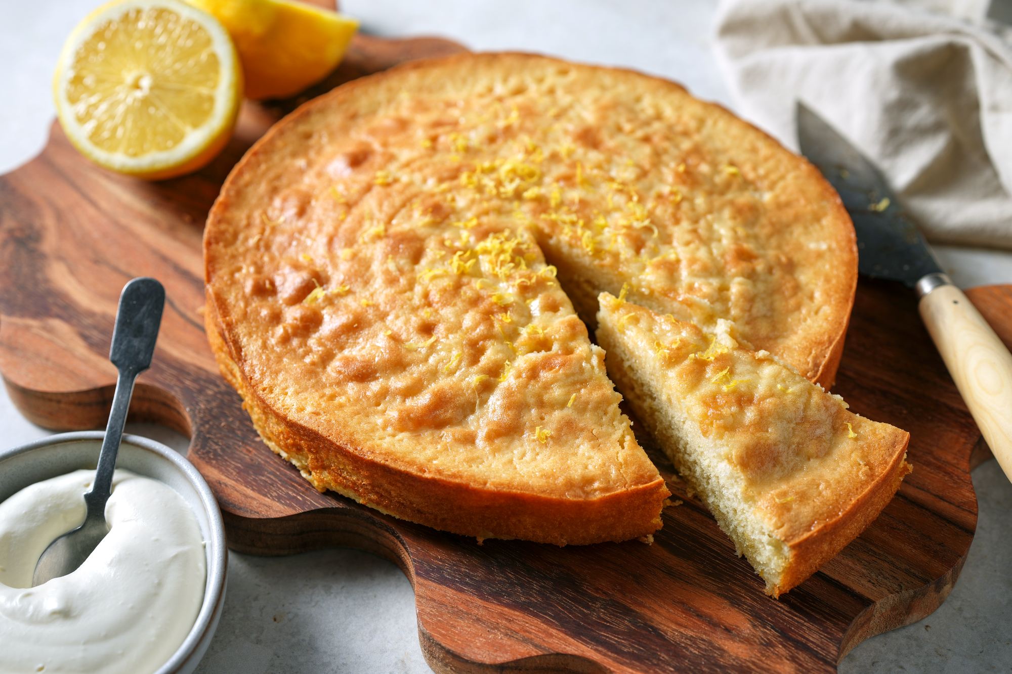 Saftig citronkaka med sockerlag