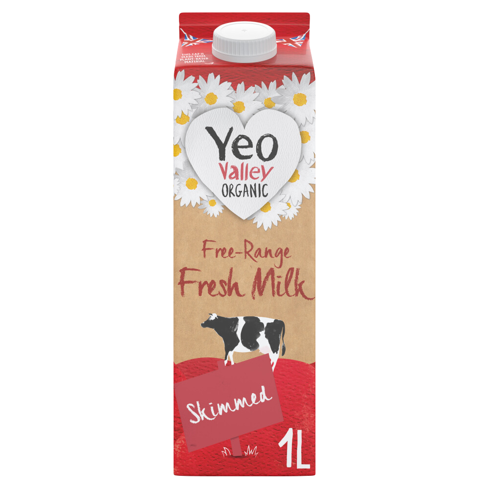 Yeo Valley Organic Skimmed Milk Carton 1L