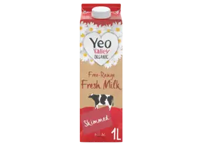 Yeo Valley Organic Skimmed Milk Carton 1L