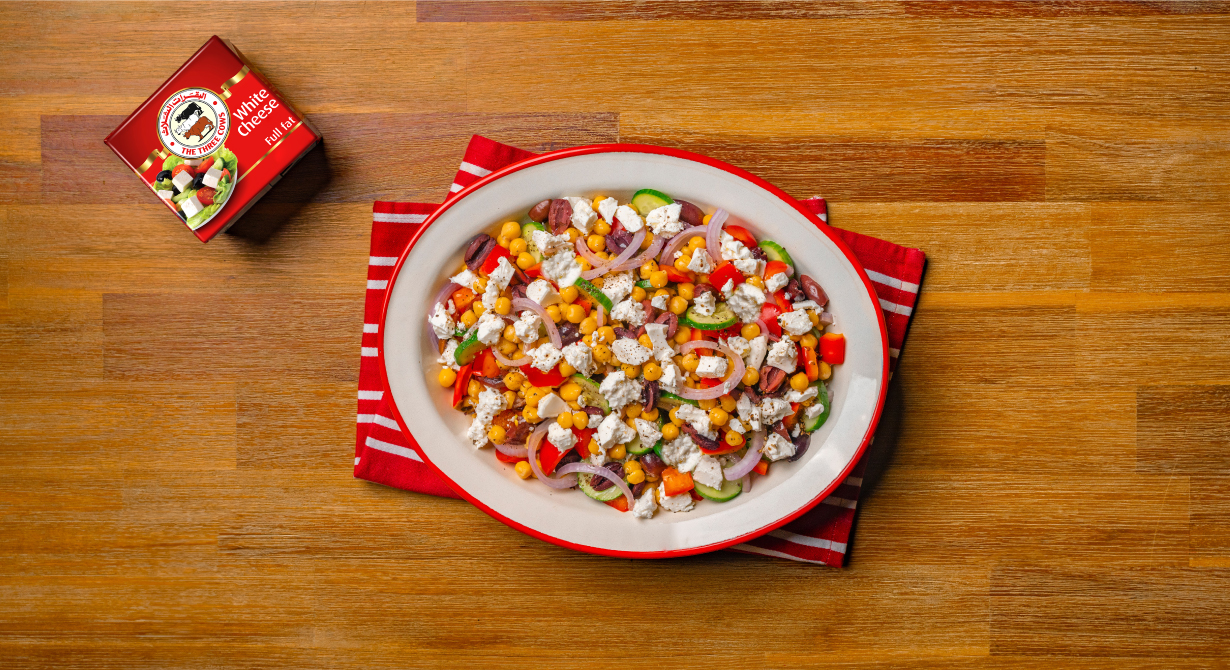 Mediterranean Chickpeas and Feta Salad