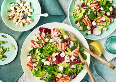 Grillattu lohisalaatti