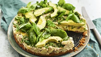 Grön potatischeesecake