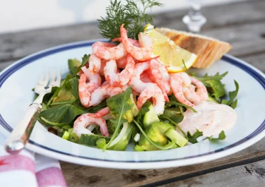 Räksallad med Rhode Island