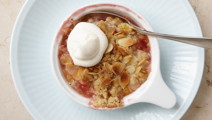 Blommecrumble med mandler