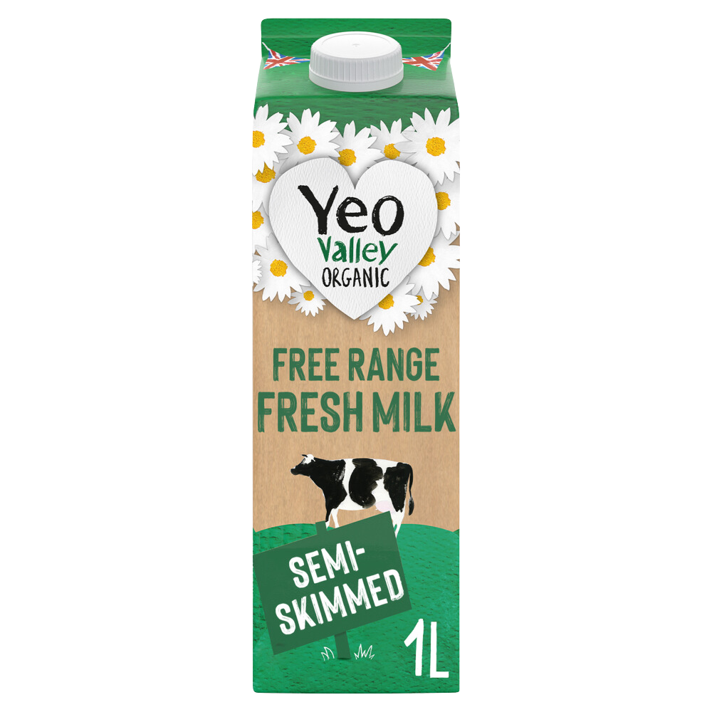 Yeo Valley Organic Semi Skimmed Milk Carton 1L