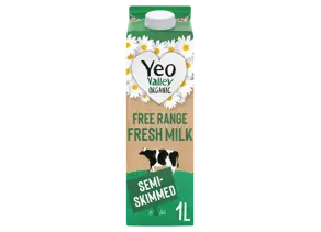 Yeo Valley Organic Semi Skimmed Milk Carton 1L