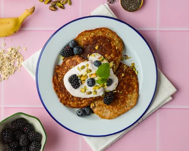 Proteinhaltige Haferpfannkuchen mit Skyr