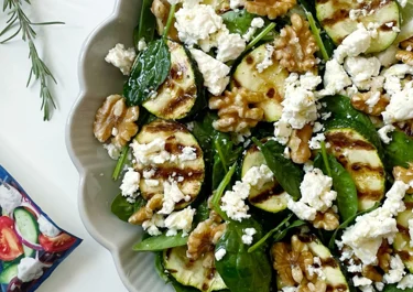 Ensalada de calabacín, espinacas y Arla Apetina