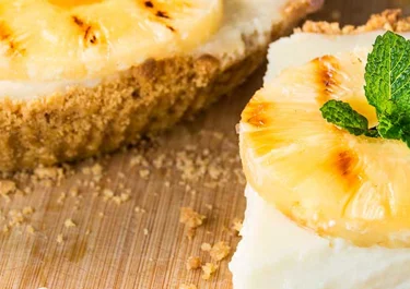 Tarta de queso y piña