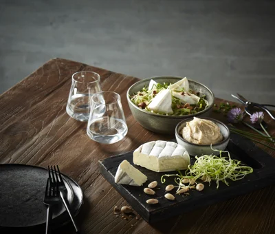 Double Cream Brie spring salad