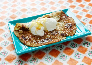 Thai pancake with coconut and banana recipe