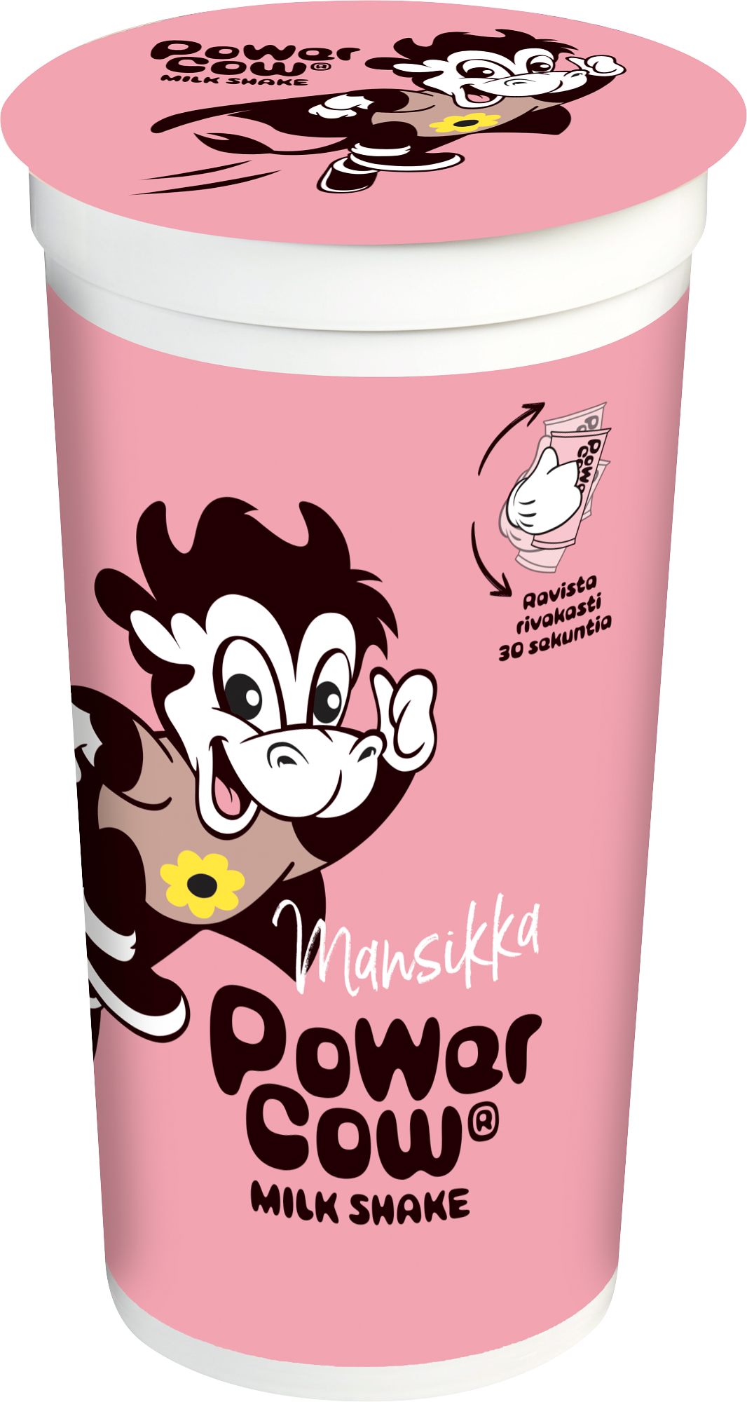 Arla Power Cow mansikanmakuinen pirtelö 200ml