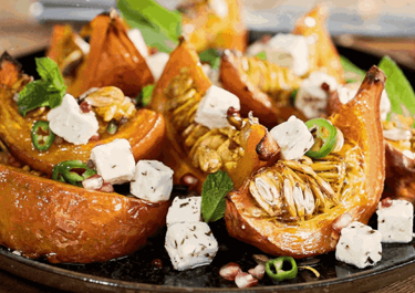 Ensalada de calabaza asada con Apetina