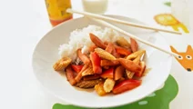 Wok med korv