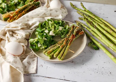 Breaded asparagus