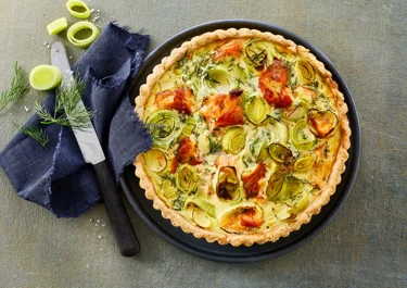 Taart met zalm zonder lactose