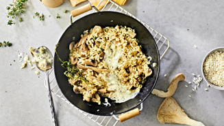 One-Pot-Reis mit Pilzen
