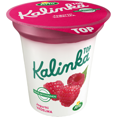 Arla Kalinka Top vadelma-kerrosjogurtti 150g vähälaktoosinen