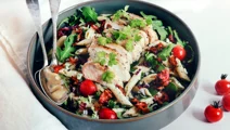 Kip-bacon pastasalade