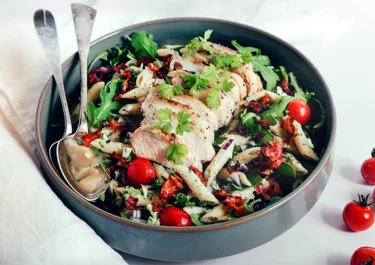 Chicken and bacon pasta salad