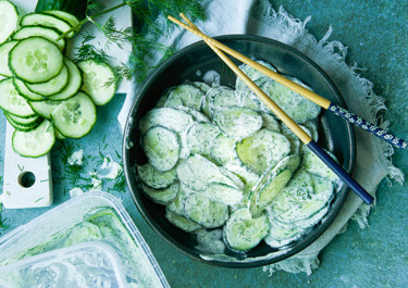 Krämig gurksallad