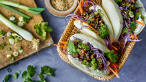 Bao buns med chilistegte svampe