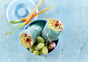 Wraps med laks og flødeost