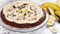 Kladdkaka med banan och dulce de leche