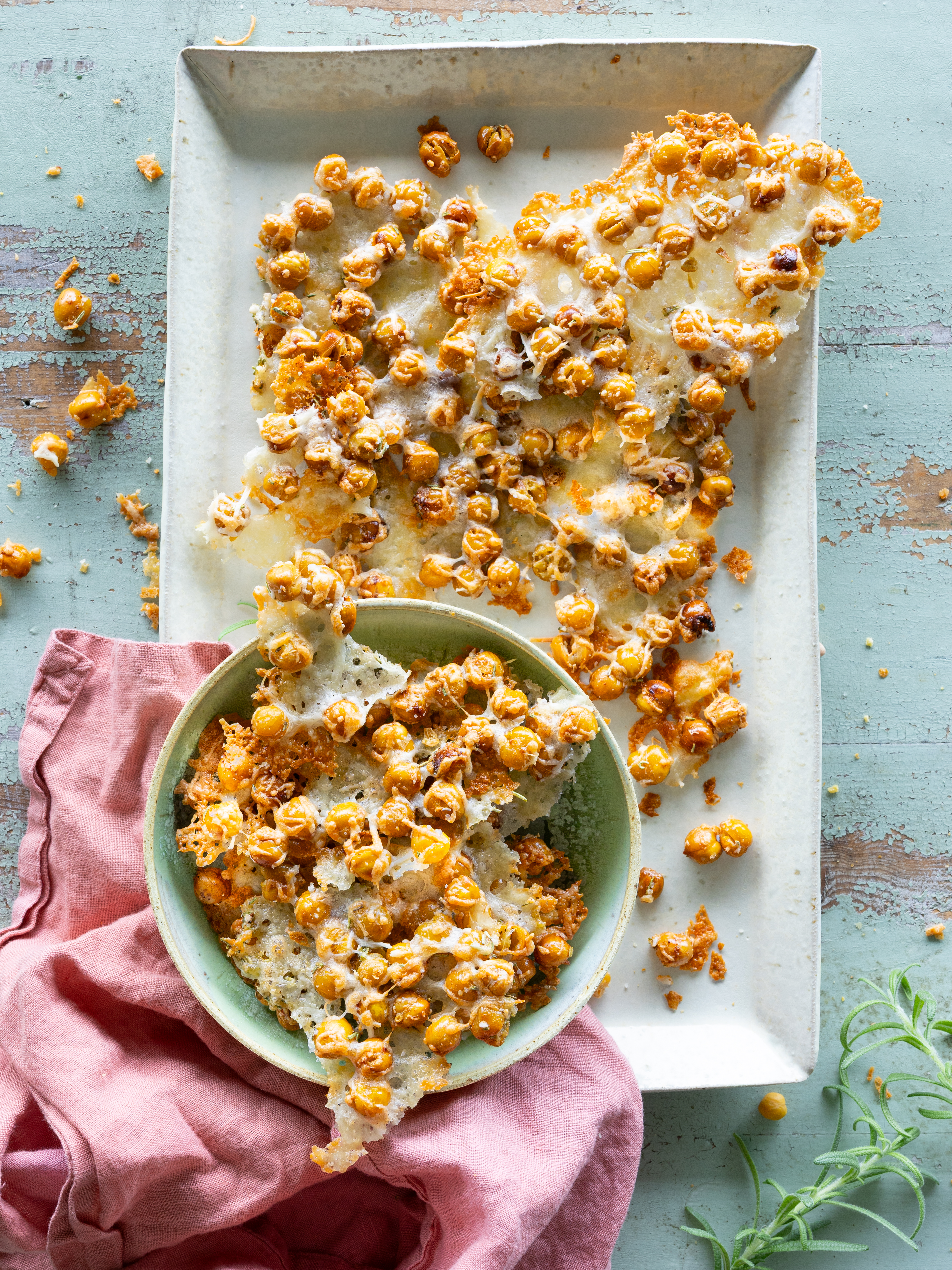 Ristede kikærter med ost