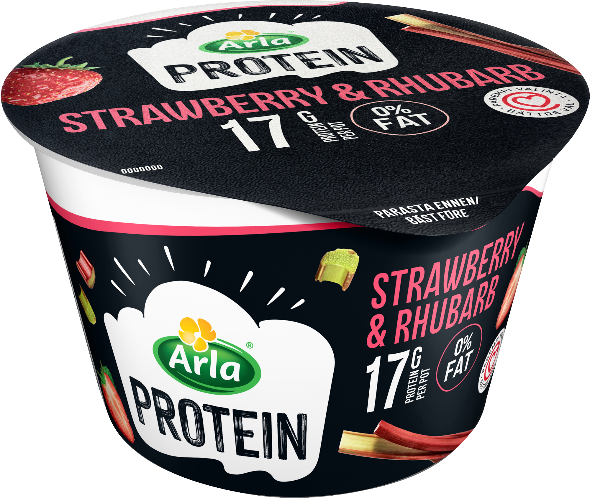 Arla protein mansikka-raparperi rahka 200g laktoositon
